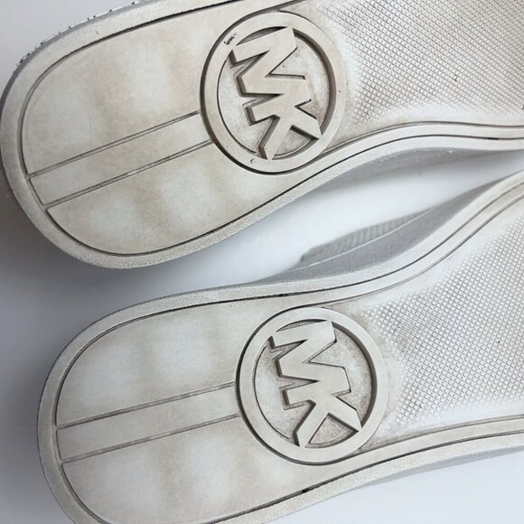 Michael Michael Kors Womens 6.5 Knitted Slip On Shoes Ivory Color - Picture 12 of 12